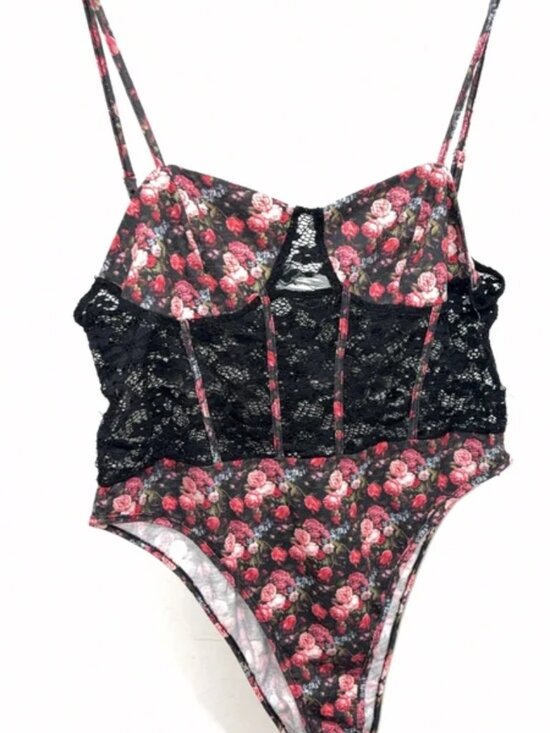 Other - Floral Lace Corset Bodysuit
